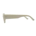 Madeleine - Rectangle White Sunglasses for Women